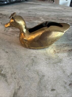 RARE VINTAGE MID-CENTURY BRASS DUCK TAPE DISPENSER
